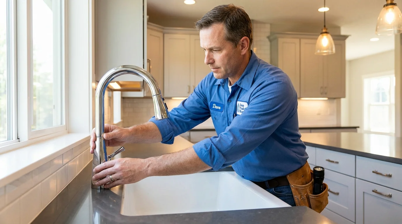 Kitchen faucet installation by Johns Plumbing LLC in Mobridge